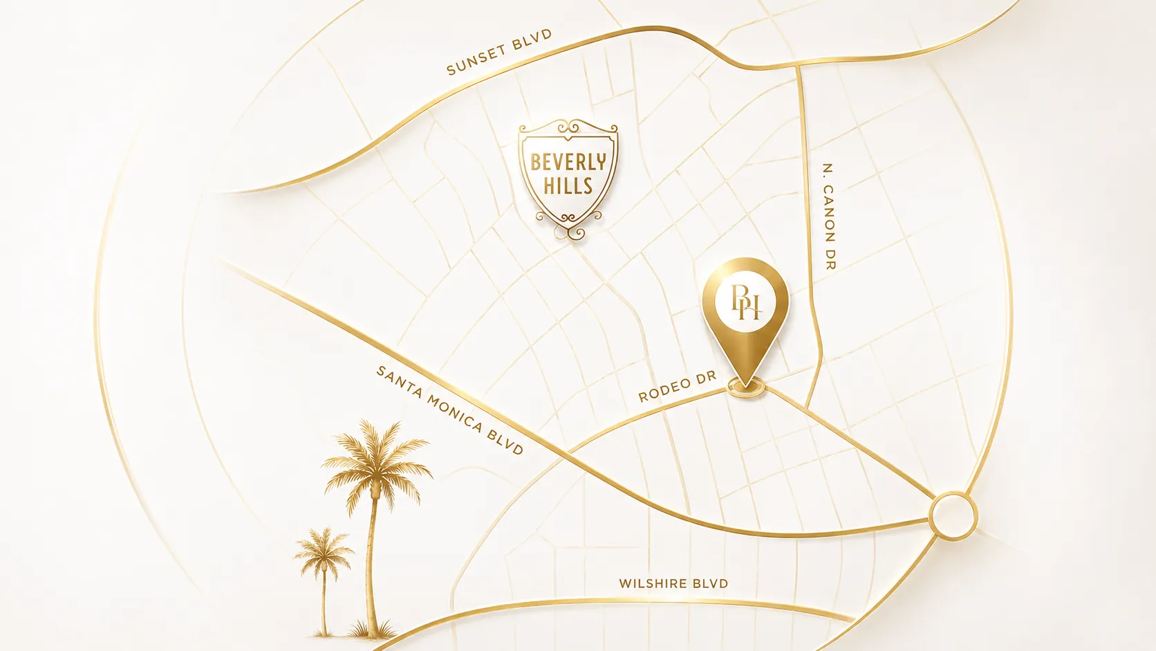 Enhance Skin Cosmetic Clinic MedSpa Beverly Hills location map outline